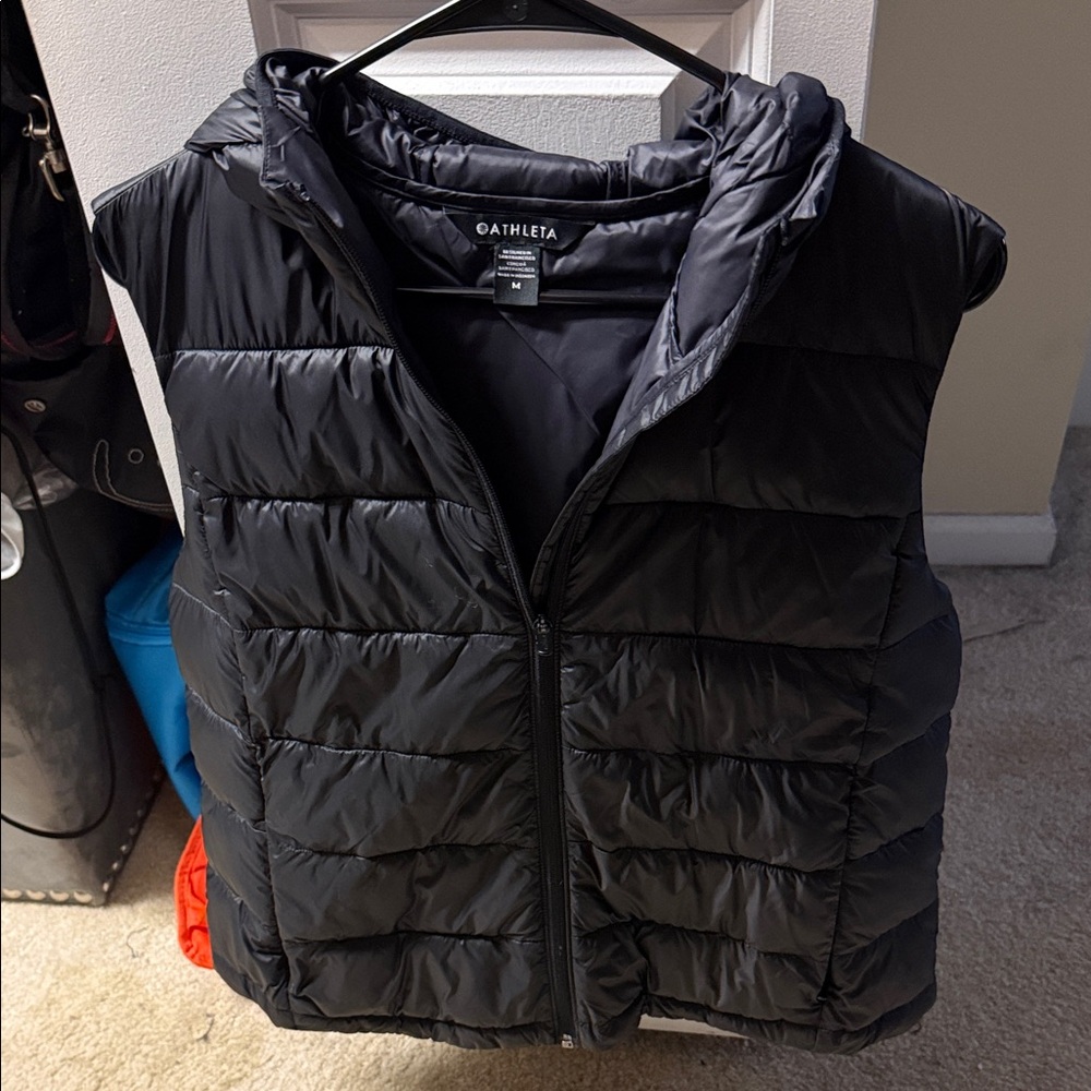 Athleta Midnight Black Quilted Vest